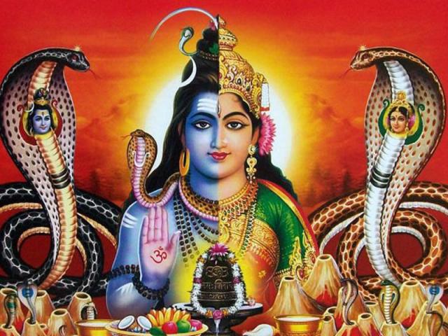 Half Shiva, half Parvati