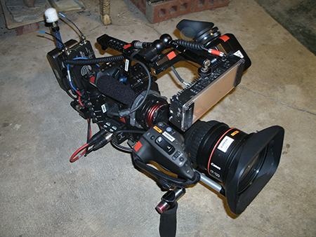 One of the portable TV cameras.
