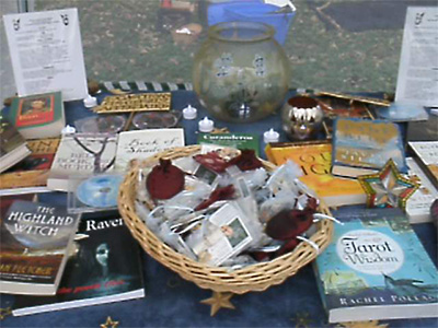 Buy Table of books, Trance Induction DVD, divination kits, etc. for Samhain 2013 Witches Gone Wilde