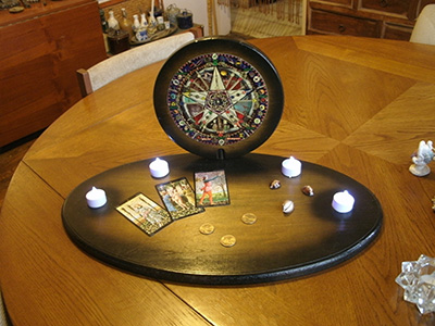 Portable divination altar by Owl