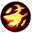 Orange-lit pumpkin carved as witch flying on broom