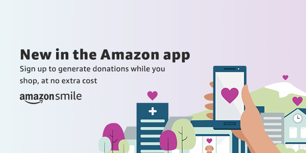 New in the Amazon app: Sign up to generate donations while you shop, at no extra cost